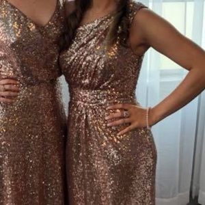Bridesmaid dress sequin ROSE GOLD